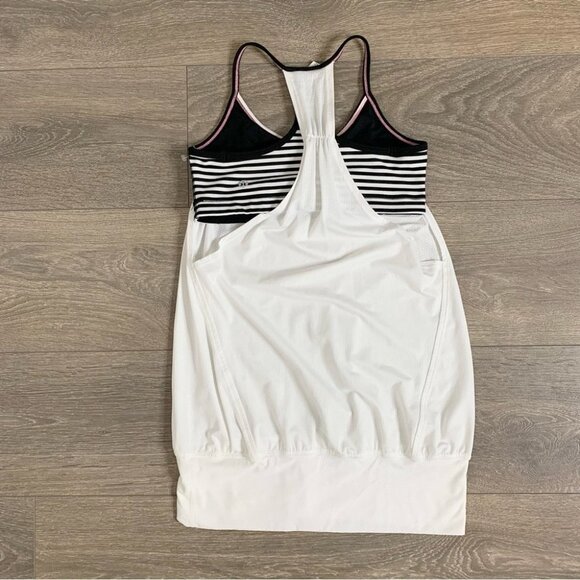 Lululemon No Limits Tank Top White Classic Stripe Black White Black Size 4 - Picture 10 of 16